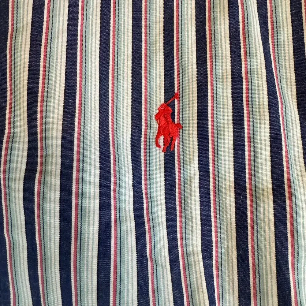 Ralph Lauren Blake Button Down Shirt Mens Size Large Cotton Blue Striped - Picture 6 of 10